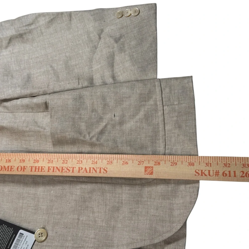Buck Mason Natural Linen Herringbone Hollywood Sport Coat Blazer 42R NEW $698